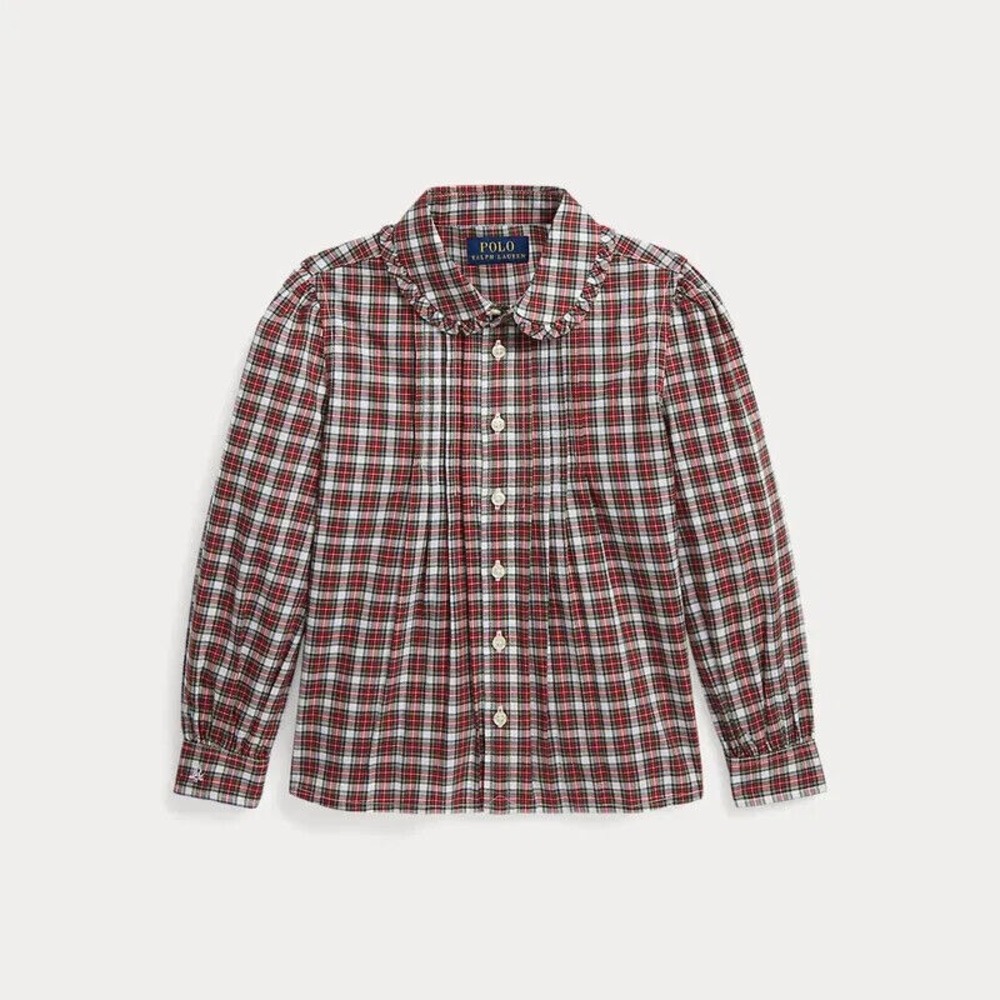 Polo Ralph Lauren‎ Girls Plaid Cotton Poplin Tunic Size 6X 6 X $75 NEW